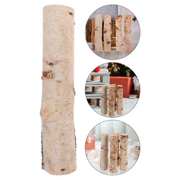 CHICHUMID 4Pcs Wood Branch Stick Decor Natural Birch Logs for DIY Crafts and Home Decoration