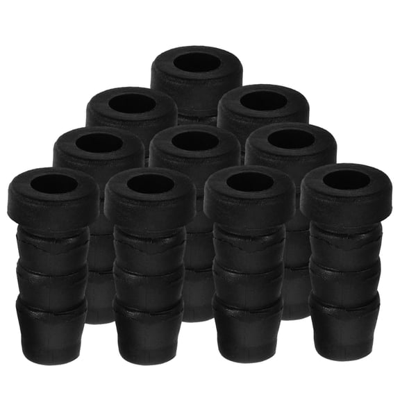 CHICHUMID 50Pcs Plastic Caster Socket Inserts Black for Furniture Legs with Wide Compatibility and Stable Design