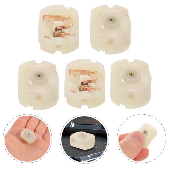 CHICHUMID 5Pcs Car Door Lock Motor End Cap White Automotive Motor Rear Housing Replacement