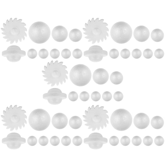 CHICHUMID 5Sets Blank Foam Balls Solar System Model Kit Creative DIY Craft Ornaments for Home Decor