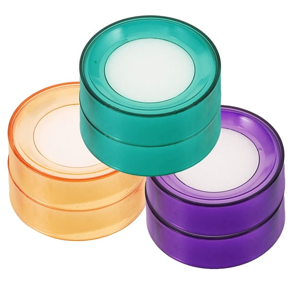 CHICHUMID 6Pack Fingertip Moistener Sponge for Manual Point-of-Sale Assorted Color 2.7x2.7x1in