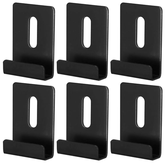 CHICHUMID 6Pcs Mirror Mounting Clips Black Glass Clips for Shelves in Home Or Shop