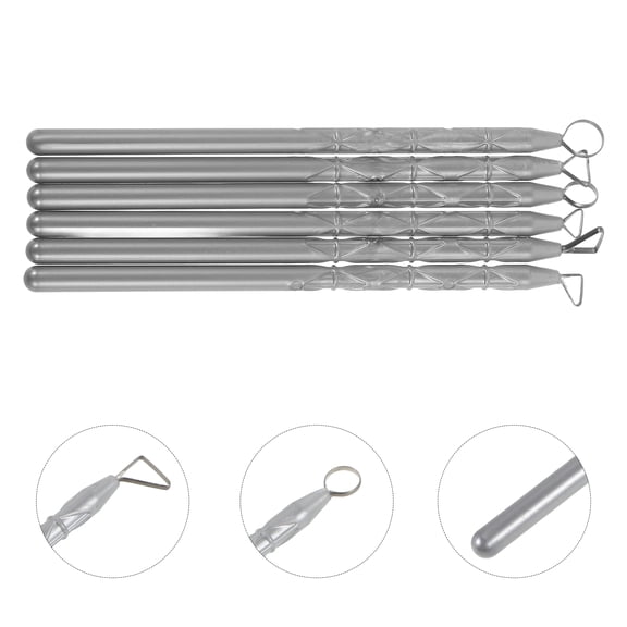 CHICHUMID 6Pcs Pottery Tool for Artists Scraping and Smoothing Metal Silver 13.00X1.00X0.50CM