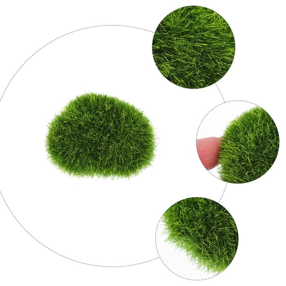 CHICHUMID Lifelike Green Moss Stones Foam Decor for Bonsai and Craft Projects
