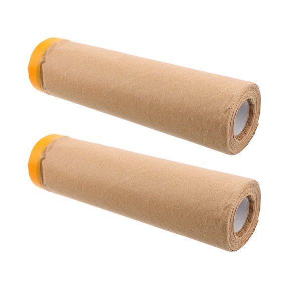 CHICHUMID Adhesive Auto Body Masking Paper Roll for Spray Paint Protection with Durable Waterproof Film