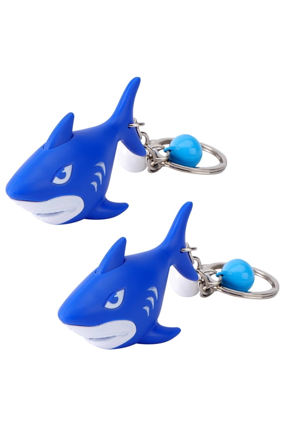 Blue LED Shark keychain with Sound Perfect Creative Gift for Decoration and Collecting Keys 2pcs