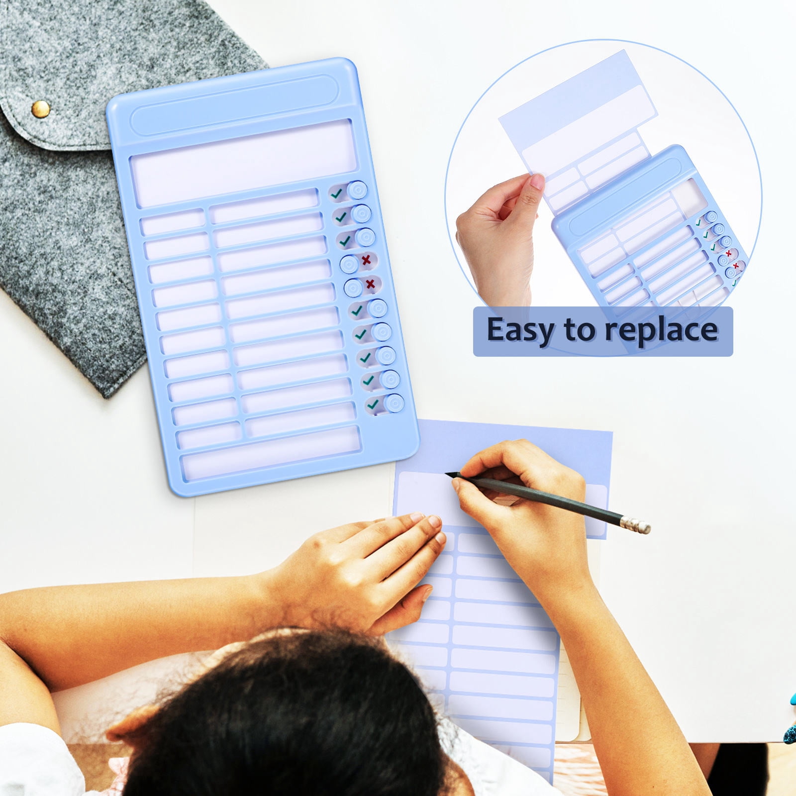 CHICHUMID Blue Household Chores Chart Planning Board with Sliders for ...