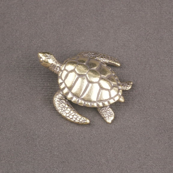 CHICHUMID Golden Brass Turtle Figurine for Home Decor Symbolizing Luck, Prosperity, and Longevity