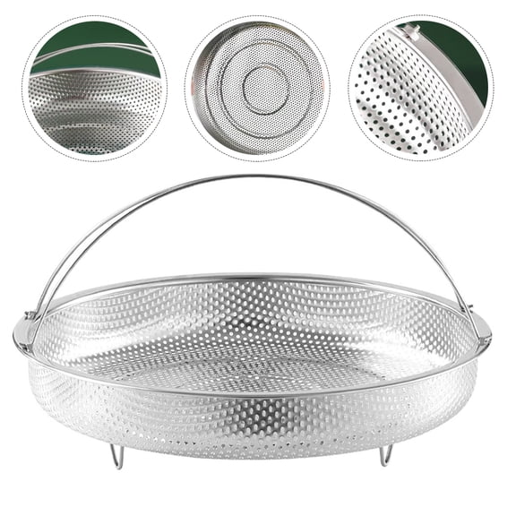 CHICHUMID Steamer for Cooking Round Stainless Steel Kitchen Accessory 1Set