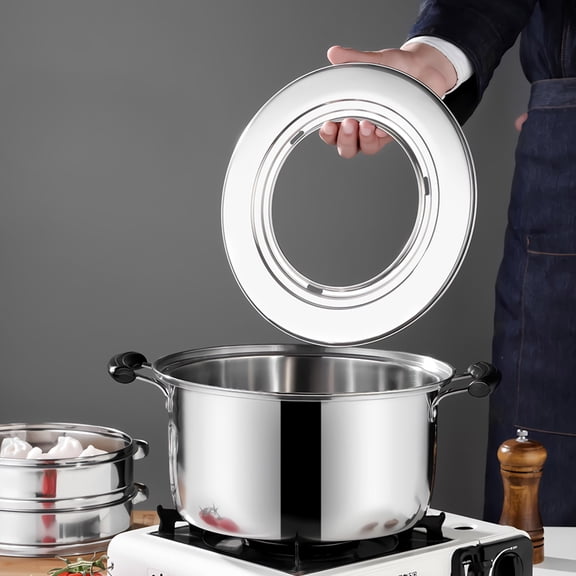 CHICHUMID Stainless Steel Steamer Rack with Water Tray for Cooking of Bao Buns, Dim Sum, and More