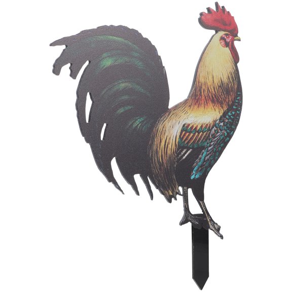CHICHUMID Rooster Garden Stake Acrylic Yard Decor for Gardens and Courtyards