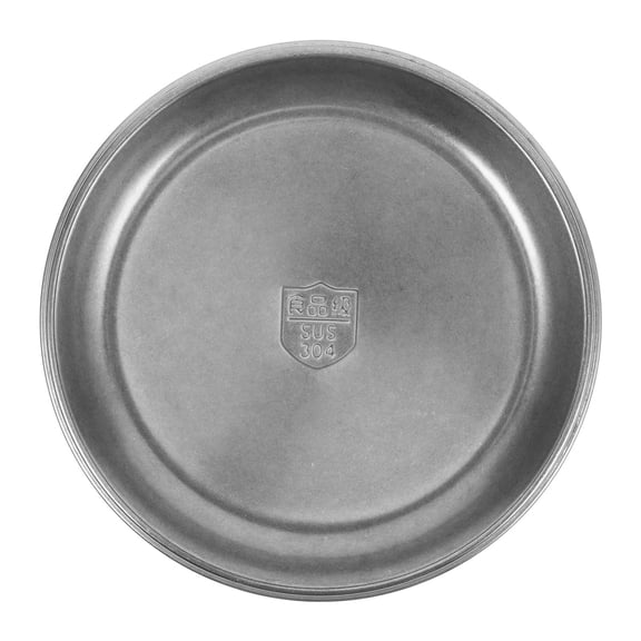 CHICHUMID Rustic Stainless Steel Flat Bottom Plates Stackable for Kitchen Serving and Dining