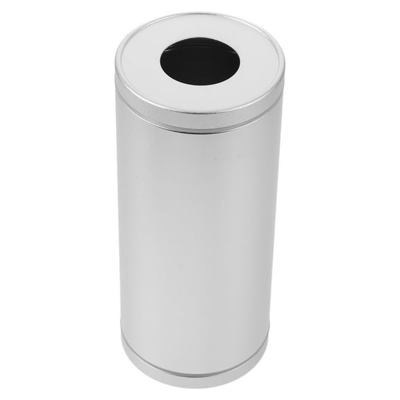 CHICHUMID Tissue Box Cover Cylinder Tissue Boxes 6.2 Inch Silver Aluminum Alloy 1Pcs for Desktop Use