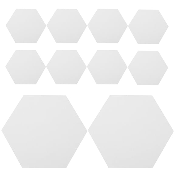 CHICHUMID Wall Decoration 12Pcs Hexagon Mirror Tiles Silver Acrylic Diy Enthusiasts Living Room