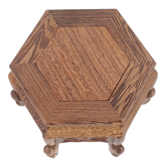 CHICHUMID Wooden Display Stand Light Brown for Indoor Plant Riser and Vase Base Decor