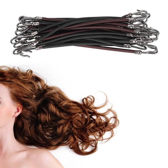 CHICIRIS 20 Pcs Ponytail Hooks Hair Claw Holder Rubber Bungee Band Women Hair Accessories