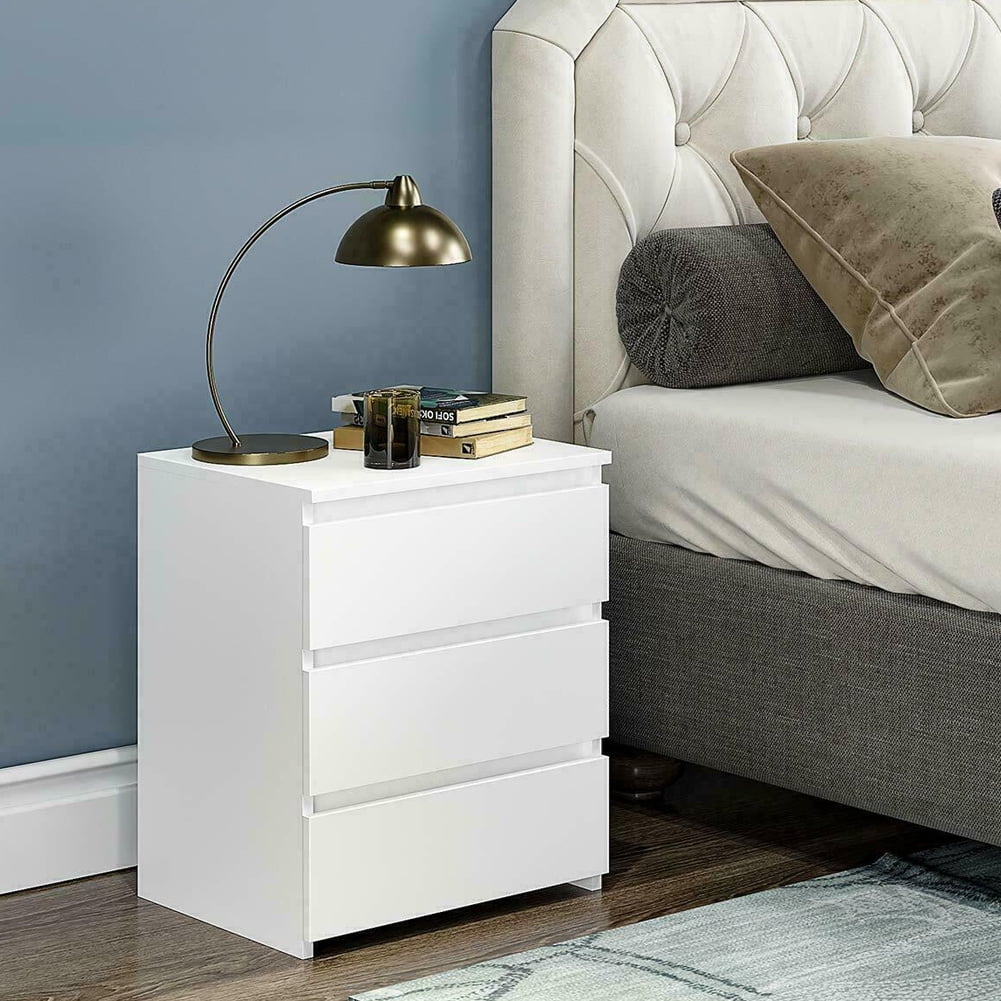 CHICIRIS Bedside Table Modern Bedside Table White Modern Bedside