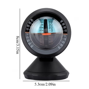 CHICIRIS Car Vehicle Inclinometer Slope Indicator Meter Level Tilt Gauge Road Safety Instrument, Car Slope Gauge, Car Clinometer
