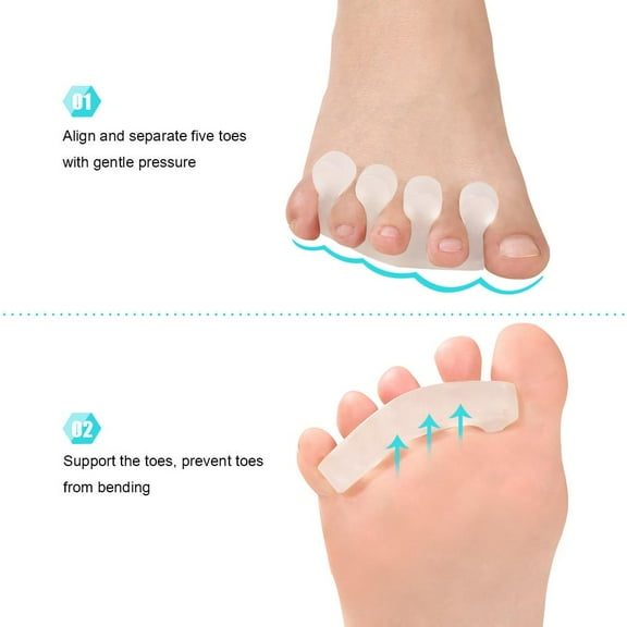 CHICIRIS Gel Toe Separators & Bunion Corrector with Metatarsal Pads Forefoot Cushion Prevent Callus,Thumb Toe Pad,Women Toe Pad