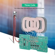 CHICIRIS QI Standard Charger,DIY QI Standard 3 Coil Wireless Charging Transmitter Module Circuit Board Coil Charger, Wireless Charging Module