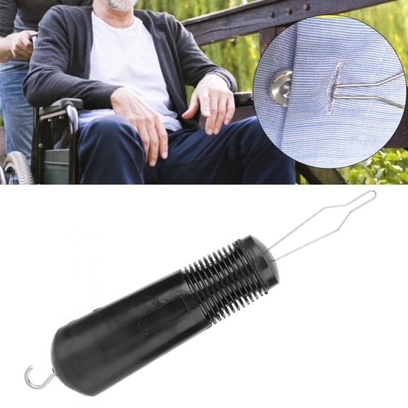 CHICIRIS Stainless Steel Clothes Button Assist Tool Zipper Hook Dressing Aid for Elderly Disabled,Dressing Tool,Button Assist