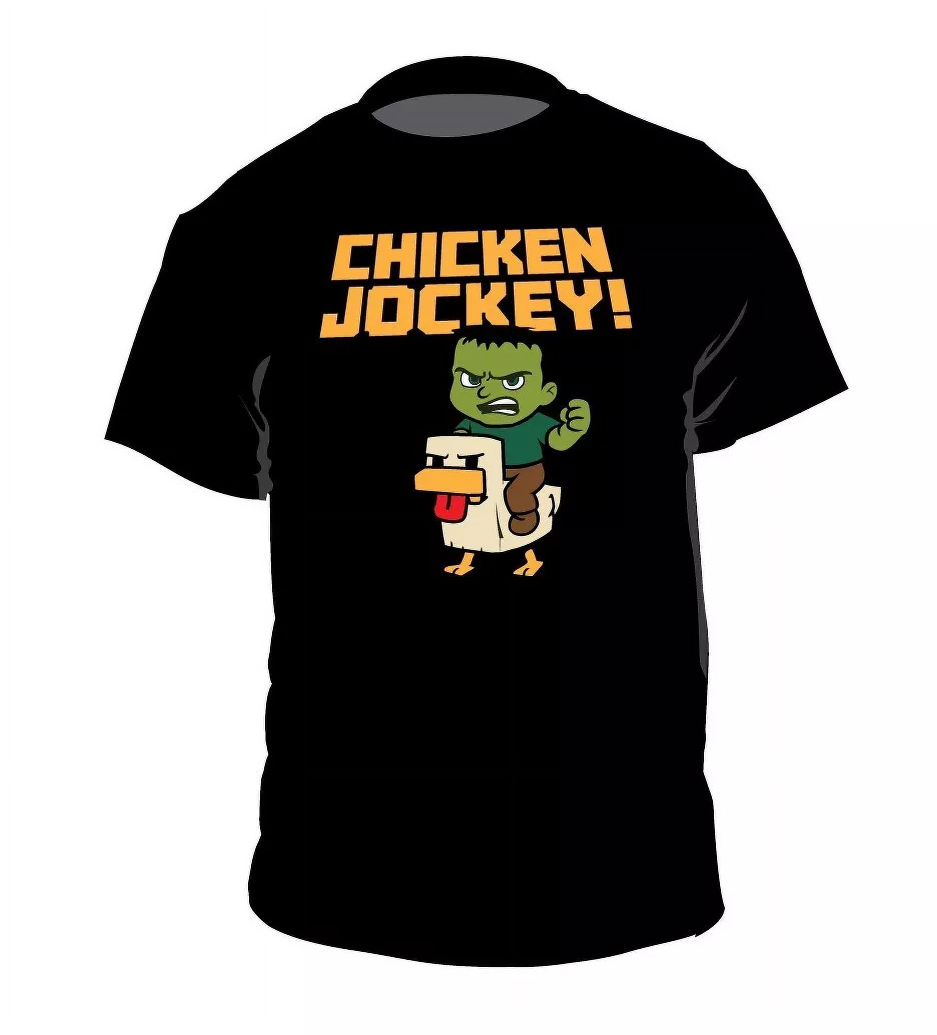 CHICKEN JOCKEY shirt Minecraft Movie Jack Black viral t-shirt - Walmart.com