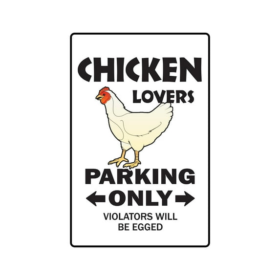 CHICKEN LOVERS Parking Decal dairy farm farmer coop raise bbq | Indoor/Outdoor | 9" Tall