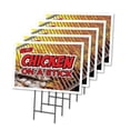 thumbnail image 1 of CHICKEN ON A STICK 5 Pack Of 12" x 16" Yard Sign & Stake outdoor plastic  coroplast window | Advertise Your Business | Stake Included Image On Front Only | Made in The USA, 1 of 3