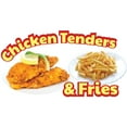 thumbnail image 1 of CHICKEN TENDERS & FRIES 12" Concession Decal sign cart trailer stand sticker equipment, 1 of 3