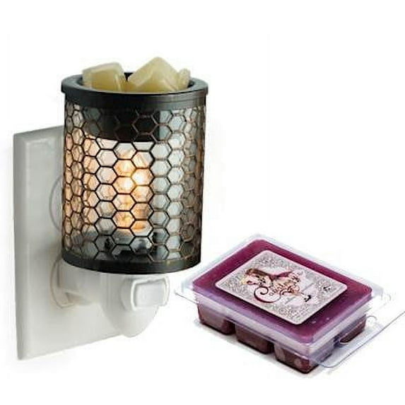 CHICKEN WIRE VINTAGE Pluggable Fragrance Warmer Gift Set with Courtneys Wax Melt - PATCHOULI-PURE