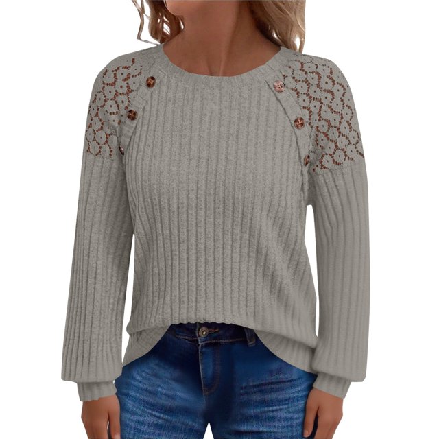 CHICLOOM Long Sleeve t Shirt Women Under $11 Rib Knit Slim Fit Tops Basic Tee 2025 Fall Outfits Casual T-Shirt Underscrubs Layer Clothes Womens Tops 2XL