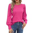thumbnail image 1 of CHICLOOM Womens Casual Tops Under $11 Round Neck Long Sleeve Tops T-Shirt Basic Tees Womens Fall Tops M, 1 of 6