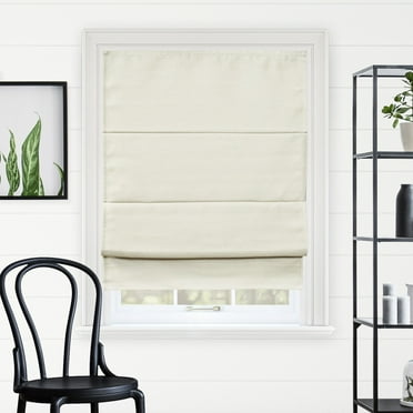 Chicology Cordless Roman Shade, Blackout, Del Mar Moon Shell, 23"W X 64"H