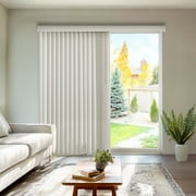 CHICOLOGY Large Vertical Blinds for Indoor Windows, Light Filtering PVC Slats, 78W X 84H, Easy Install, Privacy Shades for Sliding Glass Doors & Living Rooms, Alabaster