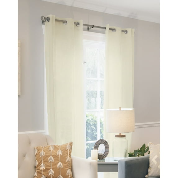 CHICOLOGY Curtain Panel Pair Grommet Virginia Cream (Semi-Sheer) 52"W X 96"H