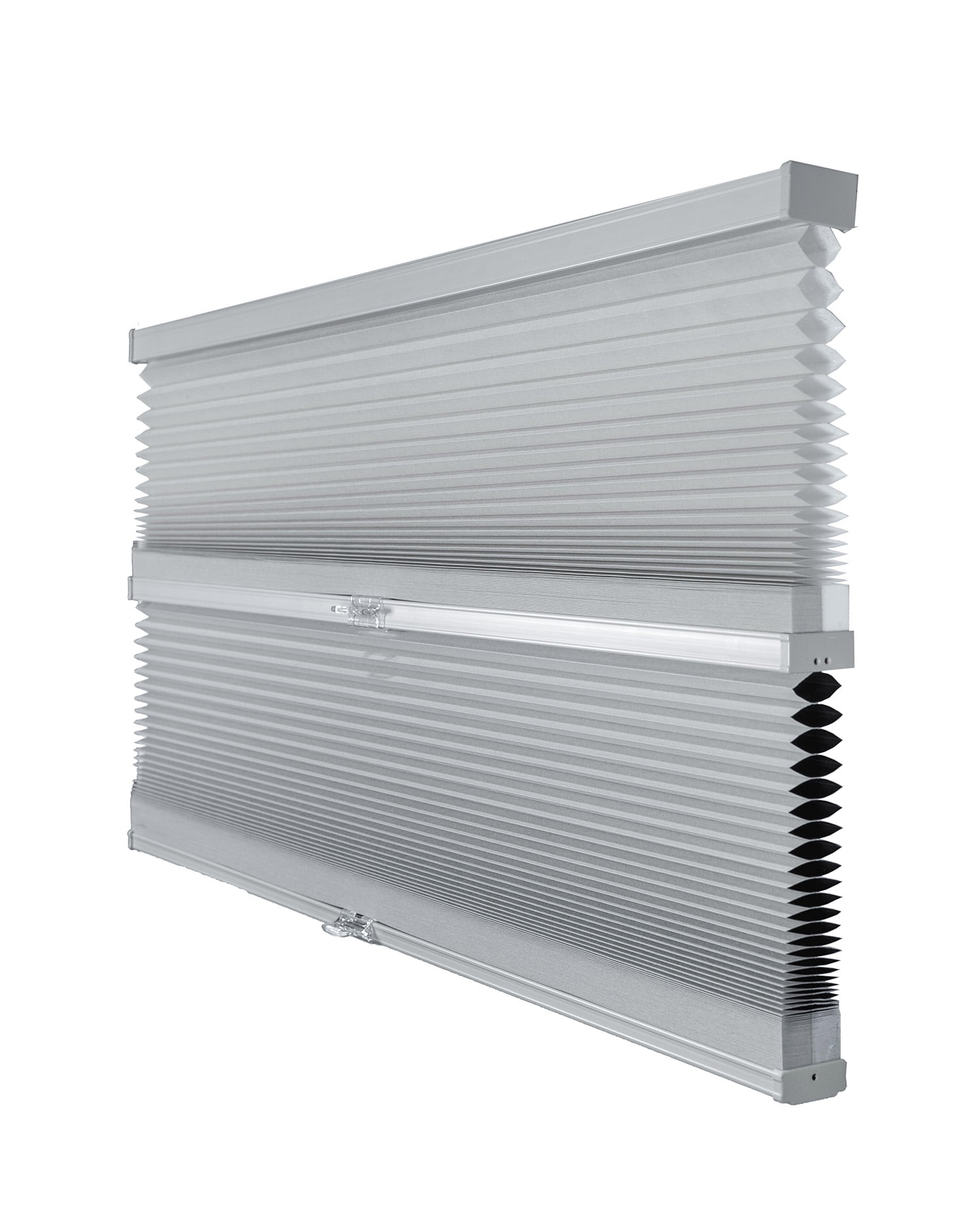 Chicology Day and Night Cordless Cellular Shades, Gray Sheen - 53" X 48"