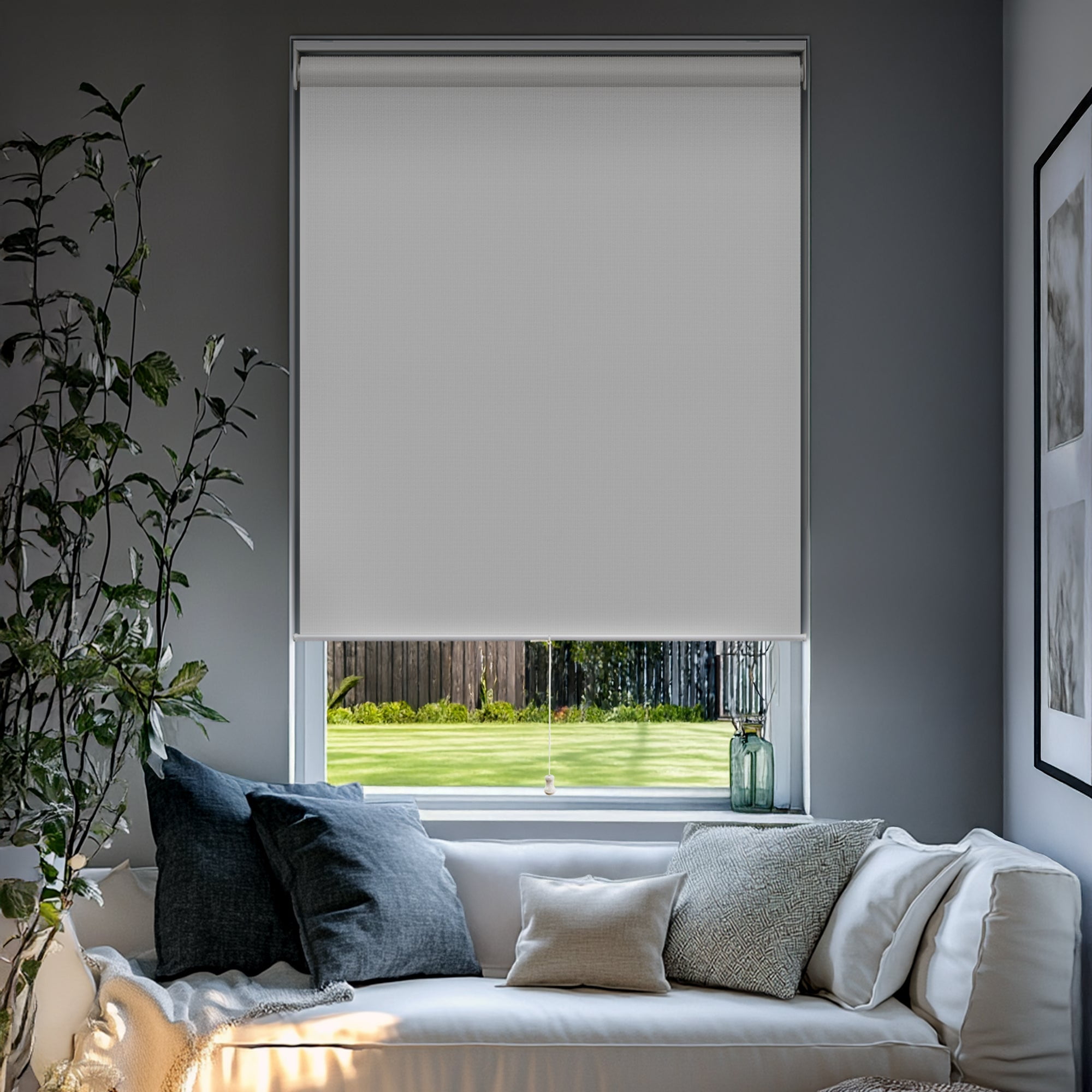 Chicology Blackout Roller Shades | Cordless Room Darkening Window Blinds |55"W X 72"H| Privacy Shades for Bedroom & Living Room | Easy Install | Byssus White