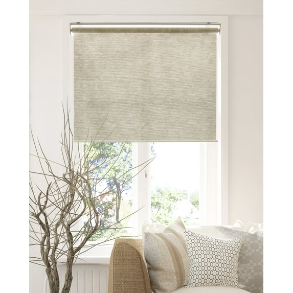 Chicology 23"W x 72"H Felton Sand Cordless Polyester Roller Shades – Light Filtering, Safe for Kids & Pets