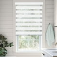 thumbnail image 1 of CHICOLOGY Zebra Roller Shades | Room Darkening | Artic White |47"W X 72"H| Dual Layer Light Filtering Blinds | Cordless Window Shades for Home & Office | Easy Install, 1 of 9