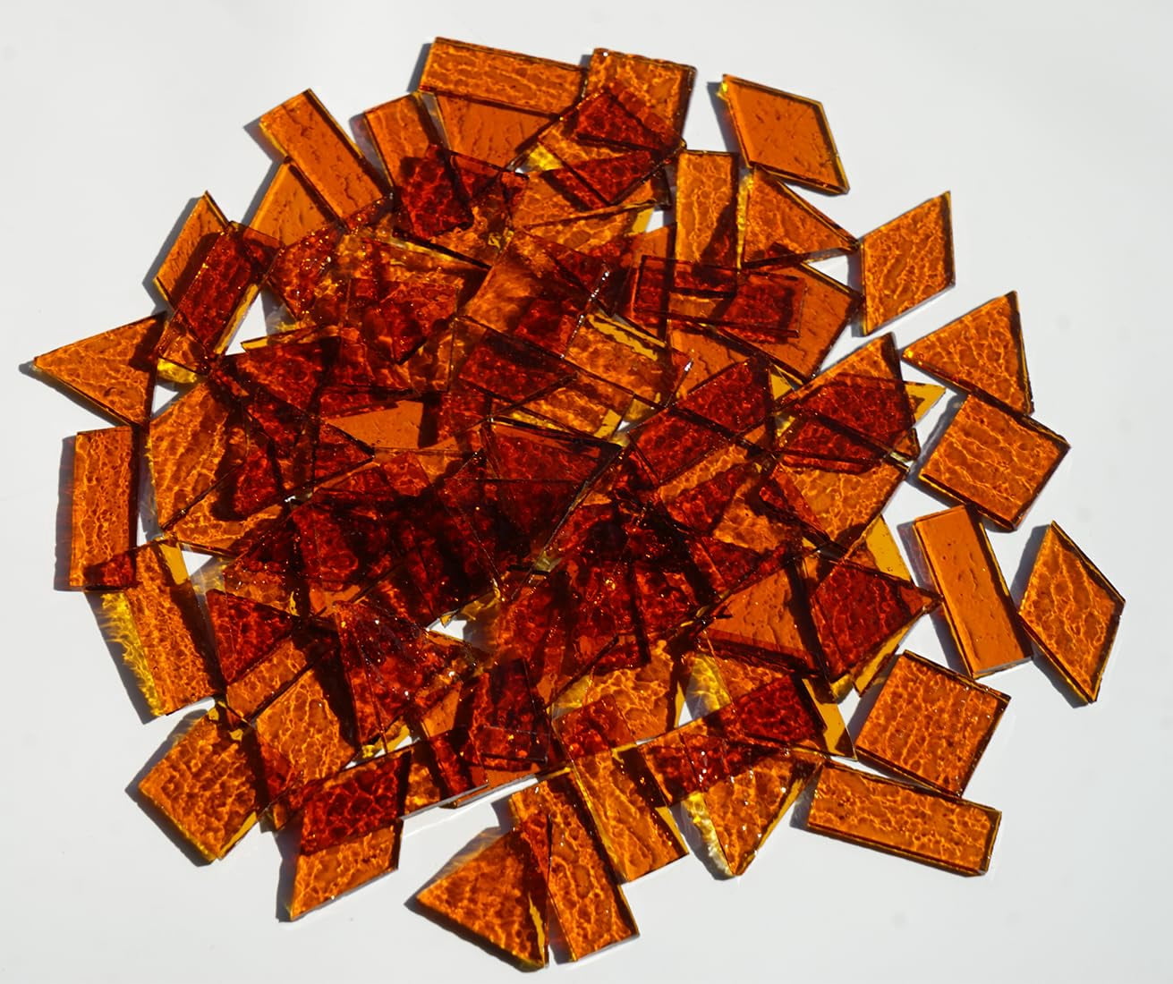 Visual Reference: Chicshis Large Transparent Textured Glass Mosaic Tiles For Glass Crafts