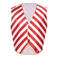 thumbnail image 1 of CHICTRY Adult Santa Claus Dress-up Sleeveless Candy Striped Waistcoat Top Blazer Vest Red&White 3XL, 1 of 6