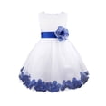 thumbnail image 1 of CHICTRY Baby Girls Elegant Flower Tulle Princess Dress Pageant Wedding Bridesmaid Birthday Party Dress Navy Blue 5, 1 of 5