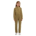 thumbnail image 1 of CHICTRY Big Girls Stand Collar Jumpsuit with Pockets Mechanic Boiler Suit One Piece Romper Coverall Khaki 16, 1 of 7