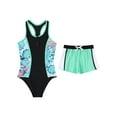 thumbnail image 1 of CHICTRY Girls 2-pc Printed Swimsuit Swimming Jumpsuit with Shorts Beachwear Tropical Palm 12, 1 of 7