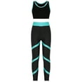 thumbnail image 1 of CHICTRY Girls 2Pcs Dance Sports Suit Tracksuit Sleeveless Crop Top with Athletic Leggings Set Activewear, 1 of 5