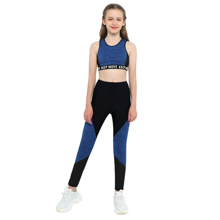 Girls Tween Activewear  Girls Sport Crop Top for Gymnastics