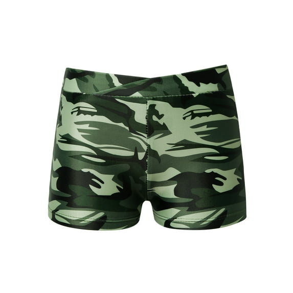 CHICTRY Girls Ballet Dance Shorts Gymnastics Athletic Yoga Booty Shorts Green S