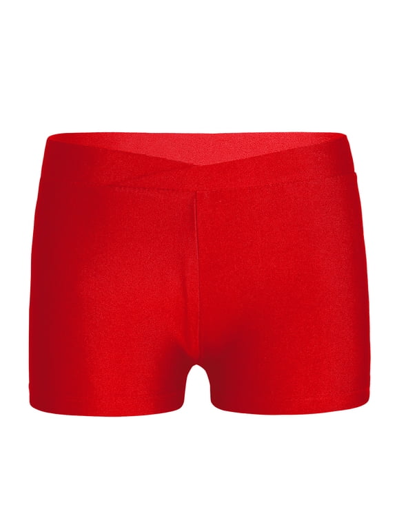 Girls Boy-Cut Slim Fit Yoga Volleyball Shorts Gymnastics Dance Booty Bottoms