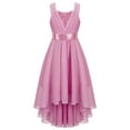 thumbnail image 1 of CHICTRY Girls Chiffon Floral Lace Party Dress Sleeveless Wedding Bridesmaid Dress,Sizes 6-16 Pink-B 10, 1 of 7