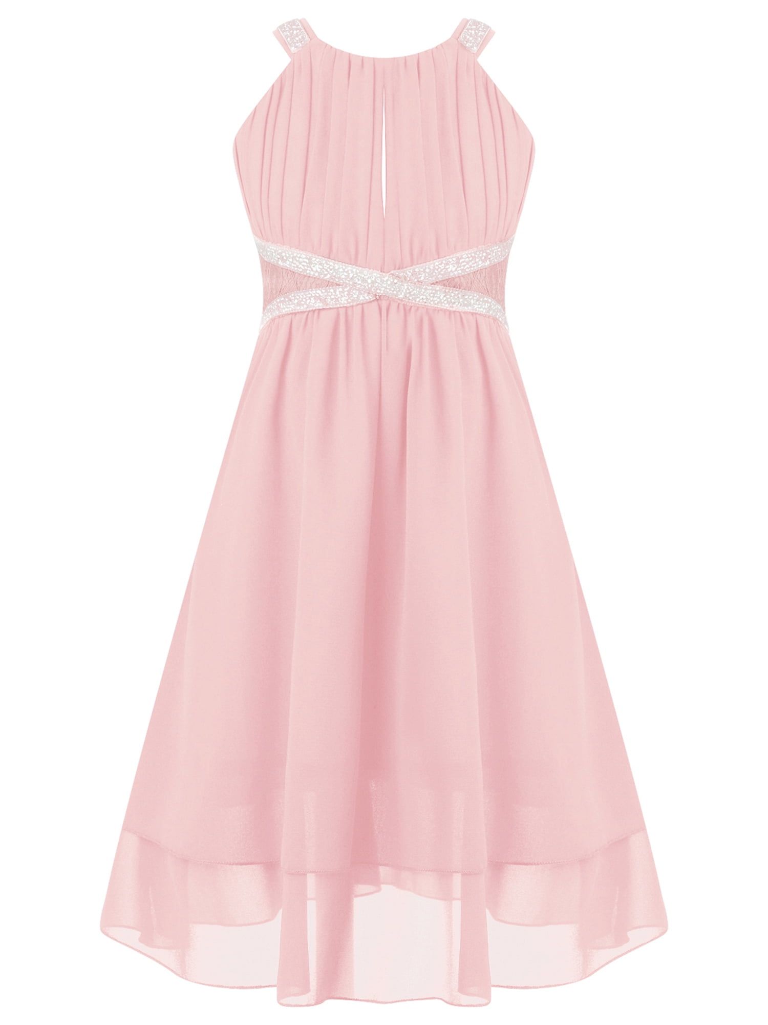 CHICTRY Girls Chiffon Party Dress Wedding Flower Girl Dress Halter Princess Cocktail Evening Dress Pink 8 - Walmart.com CHICTRY Girls Chiffon Party Dress Wedding Flower Girl Dress Halter Princess Cocktail Evening Dress Pink 8 - Walmart.com